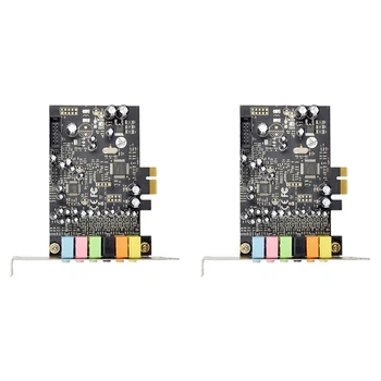 NEW-2X Pcie 7.1CH Звуковая карта Стереофонический объемный звук PCI-E Встроенная 7.1-канальная аудиосистема CM8828