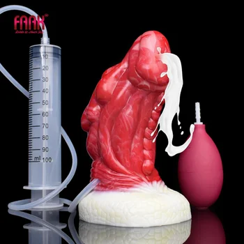 Новый фаллоимитатор FAAK Fantasy Thick Ejaculation Dragon с присоской Силиконовый изогнутый сквиртующий пенис анальная пробка секс-игрушки для женщин и мужчин 18+