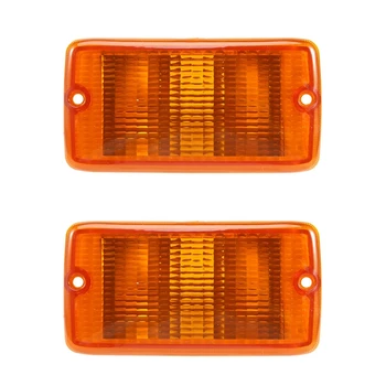 2Pcs Указатель поворота для 2001-2006 Jeep Wrangler (TJ) Пластиковая линза слева и справа 55156488AB 55156489AB
