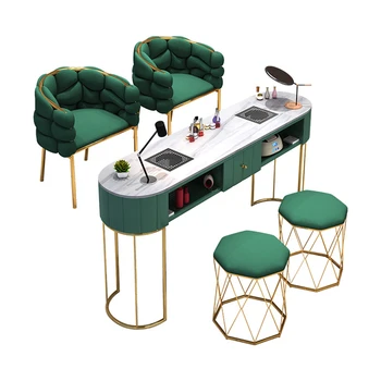 Forever Полностью установленный маникюрный стол для ухода за ногтями Nail SPA Nail Table and Chair Set Combination