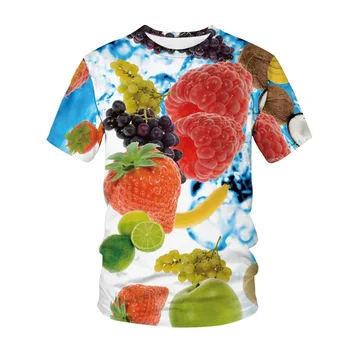 Футболки Kawaii Hip Hop Fruit Style 3D-печать Детская футболка Мода Повседневная Мультфильмы Футболка Мальчик Девочка Детская одежда Топы