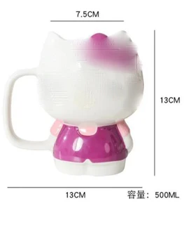 Kawaii Girls Мультяшная мода Керамические чашки Детские кухонные принадлежности Детский подарок