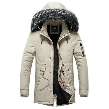 Зимняя новая утолщенная приталенная корейская куртка средней длины из теплого хлопка