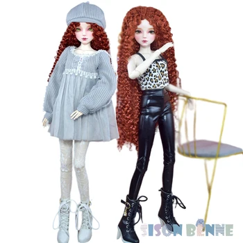 СИСОН БЕННЕ 1/3 БЖД Кукла 22-дюймовая модная кукла для девочек с длинными кудрявыми париками Полный набор нарядов Реалистичная игрушка