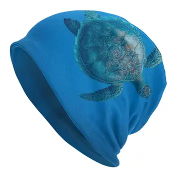 Осень-зимняя шапка Черепаха Плавание Море Мягкая тонкая вязаная шапка На открытом воздухе Теплая холодостойкая кепка