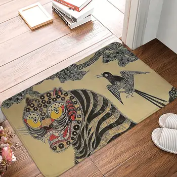 Полосатый винтажный коврик Minhwa Tiger And Magpie A Mat Коврик