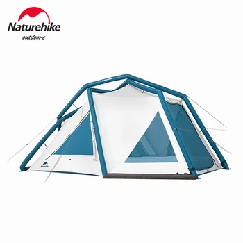 Naturehike Air 7.3 Надувная палатка 1-2 человека Самостоятельная легкая палатка для кемпинга 30D Силикон с серебряным покрытием для пляжного туризма