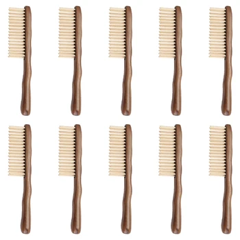 10X Расческа для волос из натурального сандалового дерева Деревянная расческа ручной работы Расческа с широкими зубьями Новый дизайн