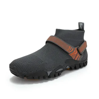  Slip-On Босиком На открытом воздухе Брод Мужская обувь Противоскользящая дышащая летняя водная обувь Легкие подростки Высокое качество Zapatos