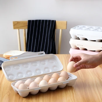  Creative Egg Preservation Storage Box Простые бытовые инструменты для хранения Пряжка с защитой от столкновений с крышкой Холодильник Коробка для яиц