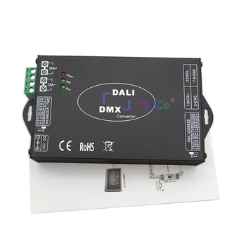 12 В 24 В ПОСТОЯННОГО ТОКА СВЕТОДИОД DALI DMX512 Преобразователь сигналов DALI в DMX512/DMX в DALI Преобразование сигнала затемнения Контроллер