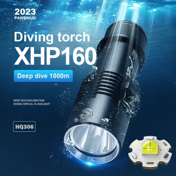 Super 9000LM XHP160 Профессиональный фонарик для дайвинга 800 м Подводный фонарик для подводного плавания IPX8 Водонепроницаемый фонарь для дайвинга 26650 Батарея