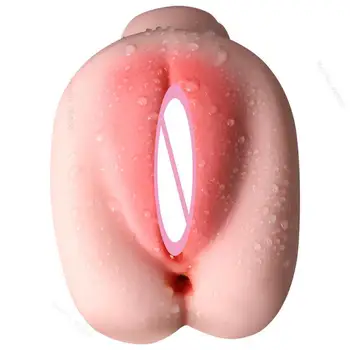 Женское влагалище Мужской мастурбатор Секс Tooys для мужчины Карманная киска Двухканальная игрушка Мастурбаторы для мужчин Мастурбация 18