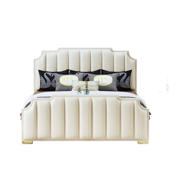 Современная спальня Фошань Мебель Мягкие кровати Дизайнерская мебель для квартиры Детский спальный гарнитур Сделано в Китае