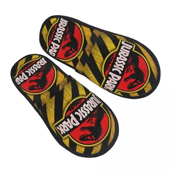 Custom Print Женские тапочки Jurassic Park House Уютные теплые Мир динозавров Пушистая тапочка с эффектом памяти Внутренняя обувь на открытом воздухе