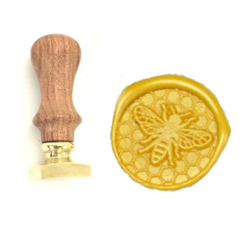натуральный пчелиный сот восковой штамп изысканная деревянная мини-ручка, DIY древняя печать ретро штамп, персонализированный штамп сургучная печать высокого качества
