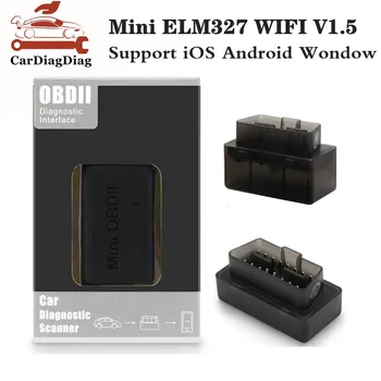ELM327 WIFI V1.5 для iOS Android Системный сканер телефона Автоматический считыватель кода интерфейса OBD2 ELM 327 V1.5 Wi-Fi Scan Tool