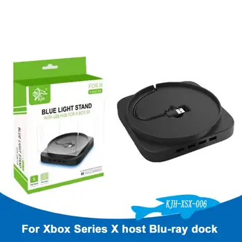  Base Blue Light Usb2.0 с 4 портами Универсальная игровая консоль для док-станции с креплением Series X Новая портативная хост-база черного цвета 2023