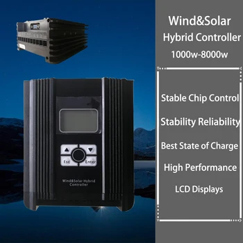 12 В 24 В 48 В 1000 Вт-8000 Вт Гибридный ветровой солнечный контроллер заряда 40 А 30 А 20 А Регулятор для ветрогенератора PV Match Литиевая батарея