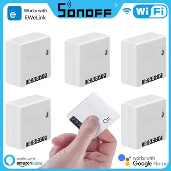 SONOFF MINIR2 Двусторонний DIY Smart Wifi Switch Пульт дистанционного управления небольшим телом через приложение EWeLink Поддержка Alexa Google Home IFTTT