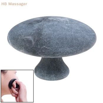 Черный камень Гуаша Натуральный черный рудный камень Инструмент для массажа Гуаша Инструмент для релаксации
