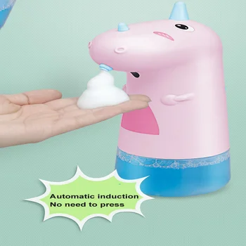 Автоматический дозатор пенного мыла Зарядка Интеллектуальный датчик Детское устройство для мытья рук Ванная комната Мультяшный пузырьковый дозатор мыла