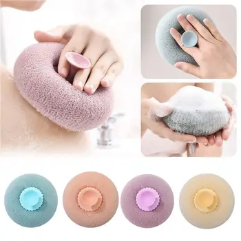 3D круглый мяч для душа Супер мягкий массажный мяч для ванны с чашкой грязевая губка для ванны всасывающее полотенце аксессуары для ванной комнаты щетка K9X2