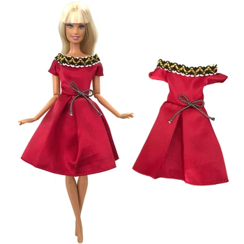 NK 1 шт. Красная юбка Мода Повседневные наряды Платье Супер Модель Танцующее платье Одежда для Барби Кукла Аксессуары Игрушка для девочки