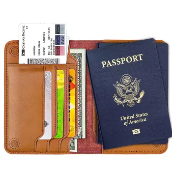 Unsex Обложка для паспорта из натуральной кожи Мужская кожаная чехол для карт Модный коричневый чехол для паспорта
