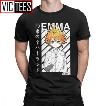Emma Vintage Обещанная мужская футболка из хлопка Neverland 2020 Манга Норман Рэй Vaporwave оптом