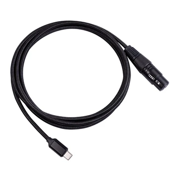 2X USB C - XLR Женский кабель, USB C Микрофонный кабель Тип C Папа XLR XLR Микрофон Link Studio Audio Cord (2 м / 6,6 фута)