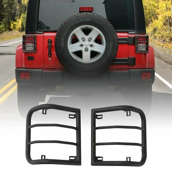 1 пара Tail Lght Cover Frame для Jeep Wrangler JK JKU 2007-2018 Капот заднего фонаря Защитный кожух из нержавеющей стали