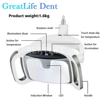 GreatLife Dent 36 Вт Модный дизайн Регулируемое стоматологическое кресло Бестеневая стоматологическая операция Стоматологическая светодиодная хирургическая лампа