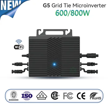 Микроинвертор для стяжки солнечной сети 600/800WG5 1MPPT Совместим с сертификацией VDE IEC North US Встроенный Wi-Fi, 18-60 В постоянного тока, 220-240 В переменного тока