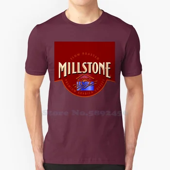 Millstone Coffee Logo Высококачественные футболки Модная футболка Новая футболка из 100% хлопка