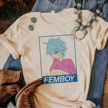 Femboy Tee женская графическая уличная футболка Y2K женская дизайнерская одежда 2000-х годов
