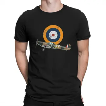 Supermarine Spitfire RAF Warbird Военный самолет WW2 Самолет Flugzeug MKI удалить Футболки для мужчин Чистый хлопок Винтажные футболки
