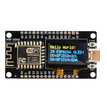 WiFi модуль ESP8266 CH340G с OLED-экраном для Arduino/Micropython