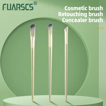 3Pcs Кисть для макияжа Contour Concealer Eye Shadow Highlighter Foundation Contouring Brush Портативный плоский тонкий косметический инструмент для красоты