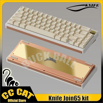 Waizowl Knife Join65 Набор механической клавиатуры Комплект проводных клавиатур Комплект из алюминиевого сплава Металлический корпус 65% Прокладка Настройка клавиатуры