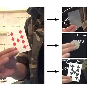 Visual Change Card by J.C Magic Poker Magic Tricks Смена игральных карт Крупным планом уличная иллюзия Трюк Волшебная карта-головоломка Игрушки-головоломки