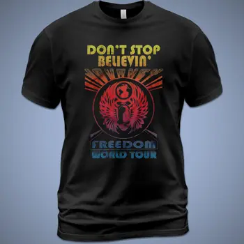 Не переставай верить Хлопковая футболка Путешествие Свобода Мировое Турне Эволюция Побег