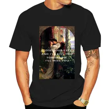 Мужская футболка с принтом Хлопковая футболка Женская футболка с круглым вырезом и коротким рукавом Ромео и Джульетта Любящая1
