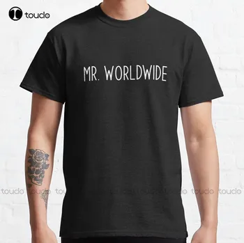 Mr Worldwide Классическая футболка Pitbull Singer Женские футболки Графические пользовательские футболки Aldult Teen Unisex с цифровой печатью Xs-5Xl