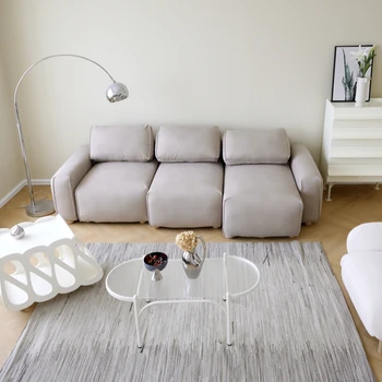 Кричащий дизайнерский тканевый диван Скандинавский современный минималистичный гостиная, небольшой блок, многофункциональный, регулируемый выдвижной ящик