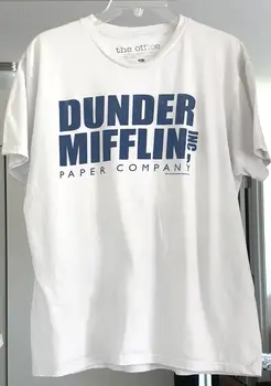 Офис Dunder Mifflin Paper Company Размер белой футболки большой