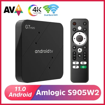 G7 Mini Smart TV Box Android 11.0 Amlogic S905W2 4K HDR Media Player 2.4G/5GHZ WiFi 2 ГБ + 16 ГБ