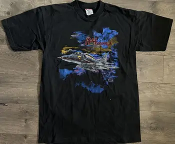 Винтажная футболка A4 Skyhawk Graphic 1996 США футболка в стиле милитари Vtg 90-х годов большая черная