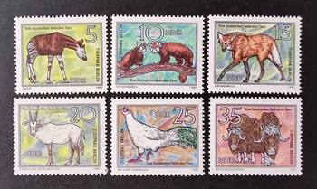 6Pcs/Set New DDR Post Stamp 1980 Animal Horse and Large Stamps MNH