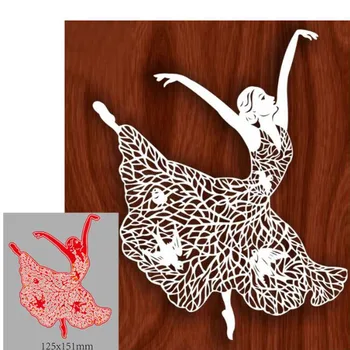 Танцующая девушка Металлический режущий штамп DIY для скрапбукинга Украшение Ремесла Тиснение Бумага Шаблоны